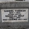Tordean Gabriel 1877-1957 Wolf Maria 1884-1946 Grabstein